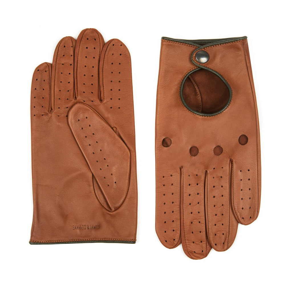 Tan Furness Leather Driving Gloves