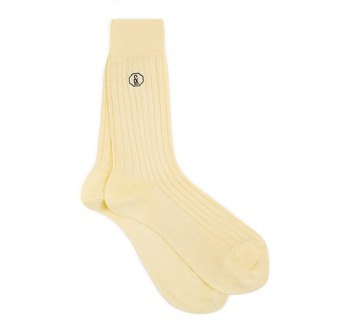 Pale Yellow Archer Socks