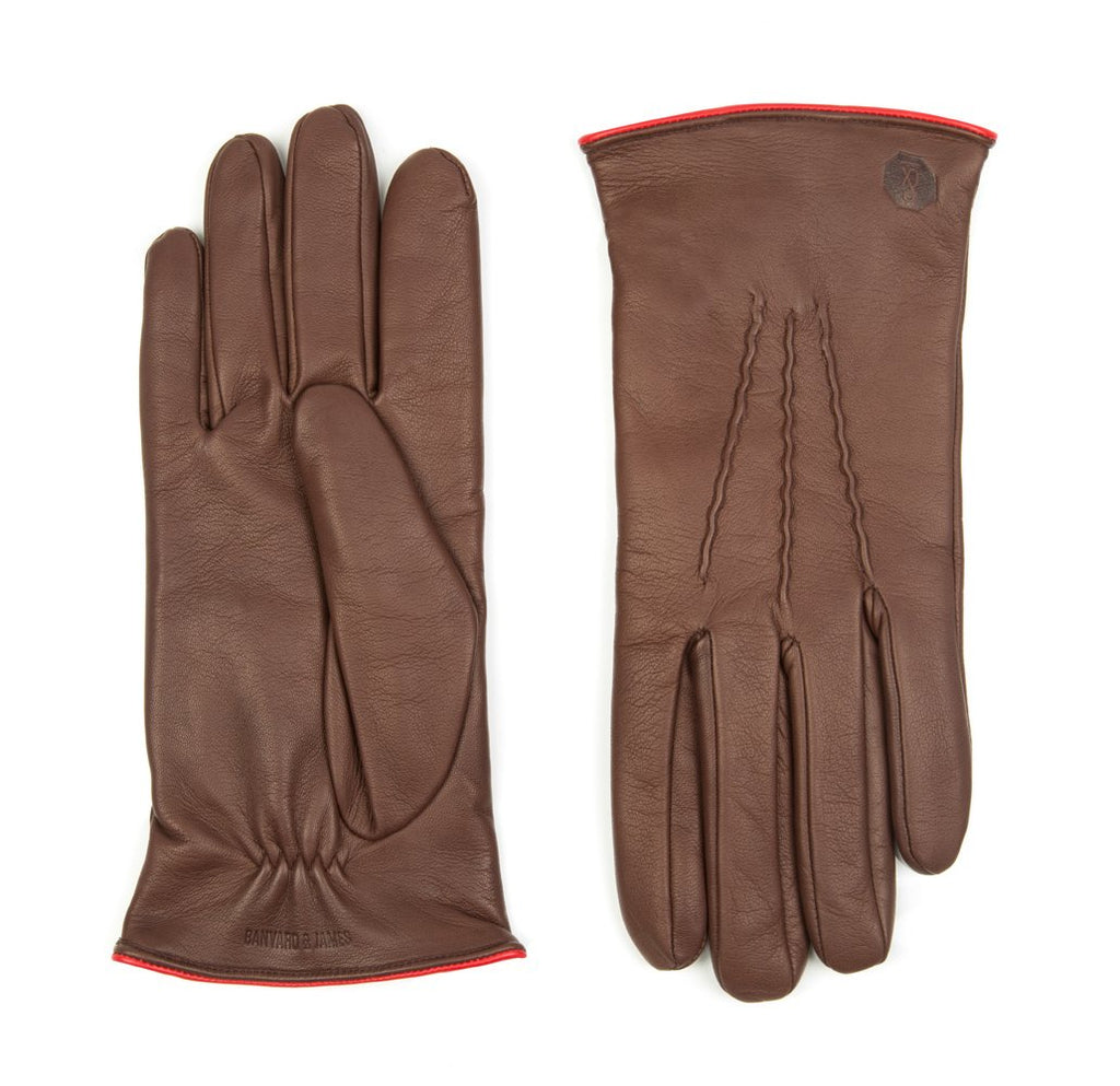 Chocolate Morton Leather Gloves