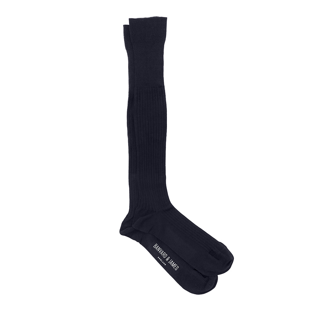 Navy Knee Length Archer Socks